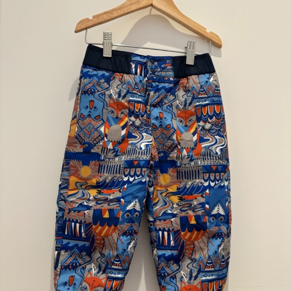 Patagonia 2T  Reversible Snow Puff-Ball Pants Blue/Tributary Totem/Drifter
